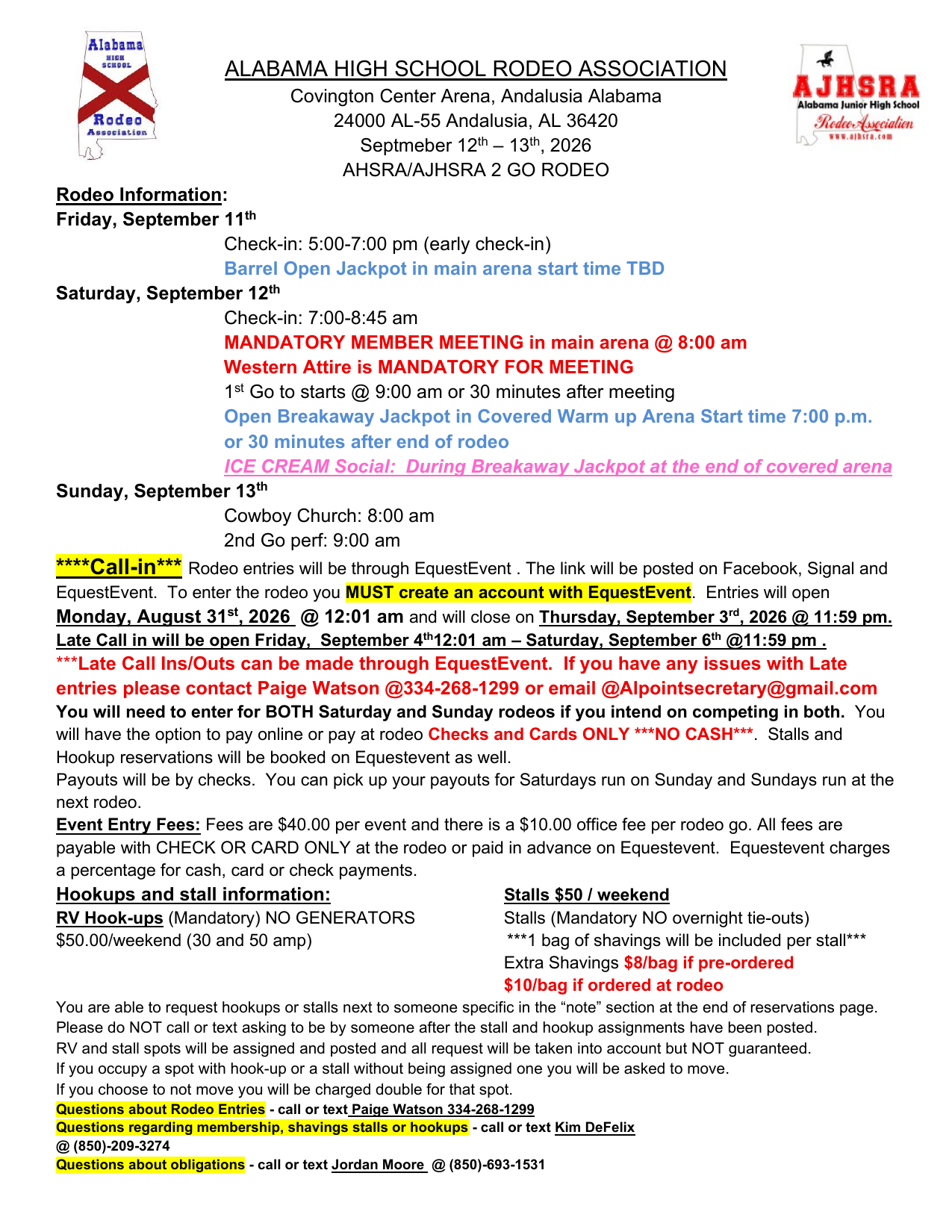 September Rodeo Newsetter